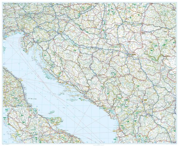 Produktbild: ADAC L&auml;nderkarte Kroatien, Montenegro, Serbien, Bosnien u. Herzegowina 1:750.000