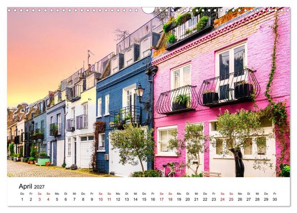 Produktbild: London, bunt und sch&ouml;n! (Wandkalender 2027 DIN A3 quer), CALVENDO Monatskalender