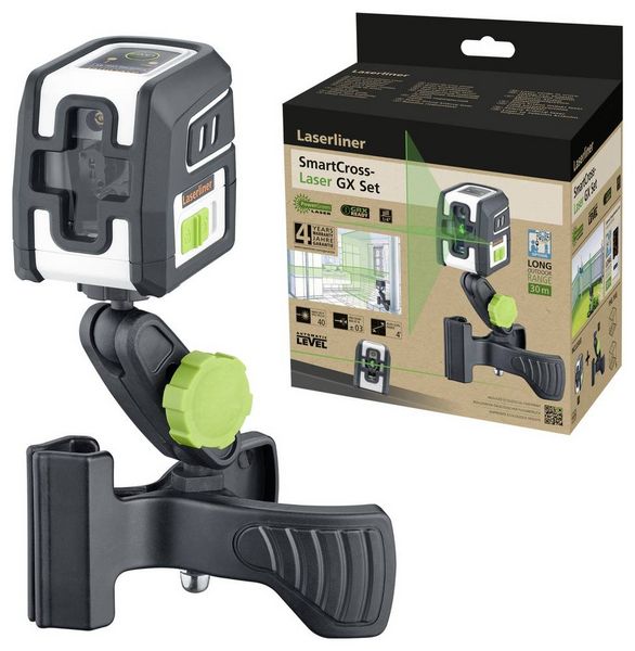 Produktbild: Laserliner SmartCross-Laser GX Set Kreuzlinienlaser Reichweite (max.): 40m
