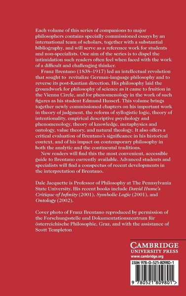 Produktbild: The Cambridge Companion to Brentano