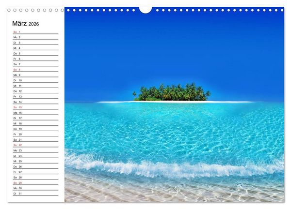 Produktbild: S&uuml;dsee-Inseln. Von Fidschi bis Bora Bora (Wandkalender 2026 DIN A3 quer), CALVENDO Monatskalender