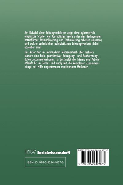 Produktbild: Journalismus als Restgr&ouml;&szlig;e