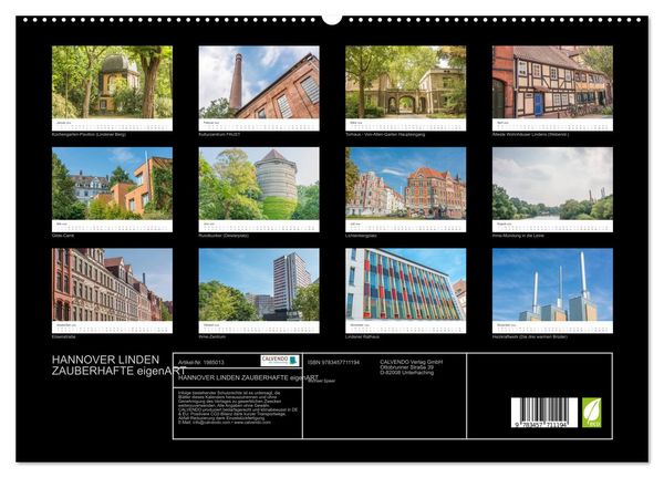 Produktbild: HANNOVER LINDEN ZAUBERHAFTE eigenART (hochwertiger Premium Wandkalender 2026 DIN A2 quer), Kunstdruck in Hochglanz