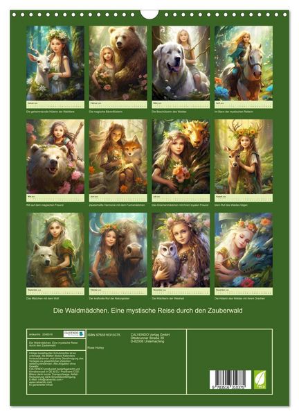 Produktbild: Die Waldm&auml;dchen. Eine mystische Reise durch den Zauberwald (Wandkalender 2026 DIN A3 hoch), CALVENDO Monatskalender