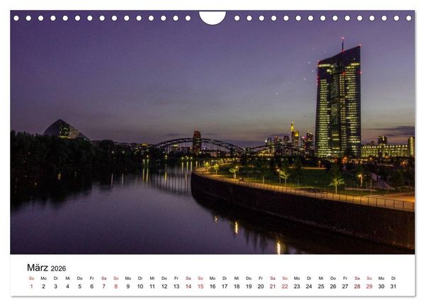 Produktbild: Frankfurt am Main bei Tag und Nacht (Wandkalender 2026 DIN A4 quer), CALVENDO Monatskalender