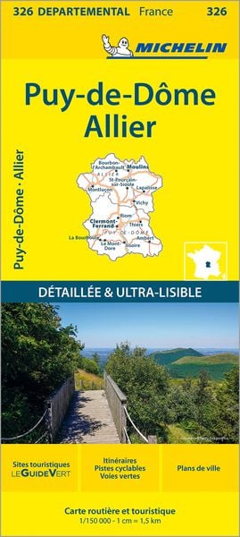 Michelin Auvergne - Zentralmassiv 1 : 150 000