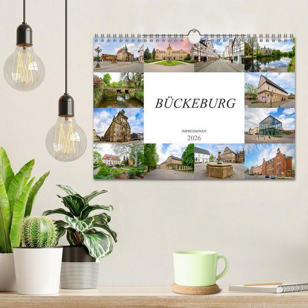 Produktbild: B&uuml;ckeburg Impressionen (Wandkalender 2026 DIN A4 quer), CALVENDO Monatskalender