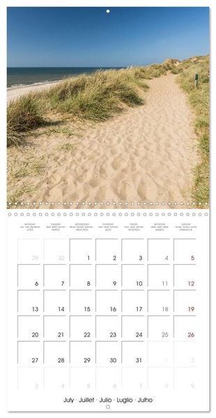 Produktbild: L&rsquo;Allemagne du Nord &ndash; Dunes, vent et la vaste mer (Calendrier mural carr&eacute; 2026 30x30 cm) Calendrier double avec une page pour vos prises de notes