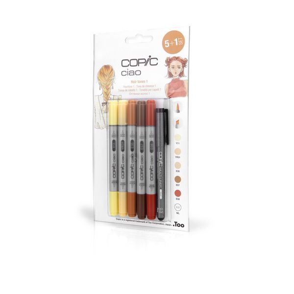 Produktbild: Copic Marker Set Ciao 5+1 Hair Tones 1