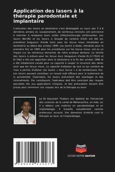 Produktbild: Application des lasers &agrave; la th&eacute;rapie parodontale et implantaire