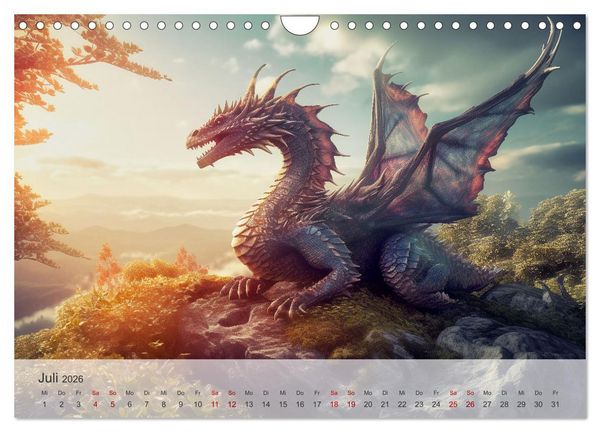 Produktbild: Im Land der sch&ouml;nen Drachen (Wandkalender 2026 DIN A4 quer), CALVENDO Monatskalender