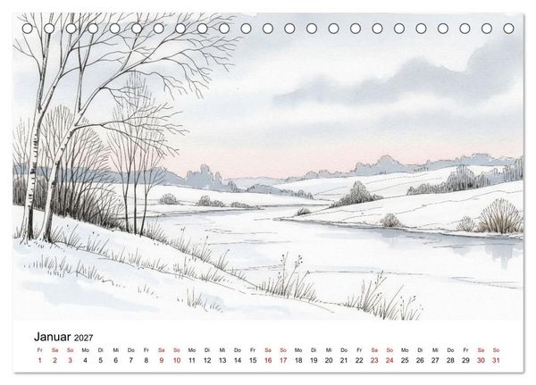 Produktbild: Einfach sch&ouml;n - Natur im Wandel der Jahreszeiten (Tischkalender 2027 DIN A5 quer), CALVENDO Monatskalender