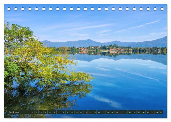Produktbild: Lago di Varese - Eine der sch&ouml;nsten Seenlandschaften Italiens (Tischkalender 2026 DIN A5 quer), CALVENDO Monatskalender