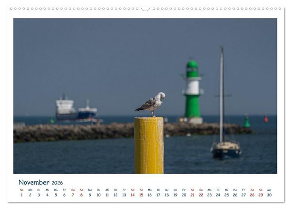 Produktbild: Warnem&uuml;nde an der Ostsee (Wandkalender 2026 DIN A2 quer), CALVENDO Monatskalender