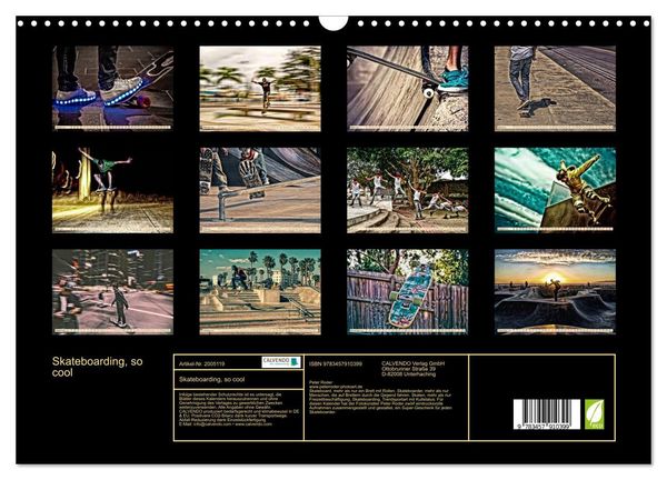 Produktbild: Skateboarding, so cool (Wandkalender 2026 DIN A3 quer), CALVENDO Monatskalender