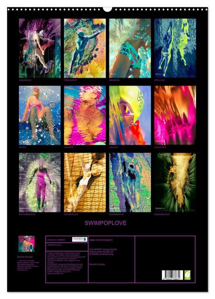 Produktbild: SWIMPOPLOVE (Wandkalender 2026 DIN A2 hoch), CALVENDO Monatskalender