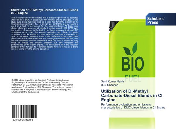 Produktbild: Utilization of Di-Methyl Carbonate-Diesel Blends in CI Engine