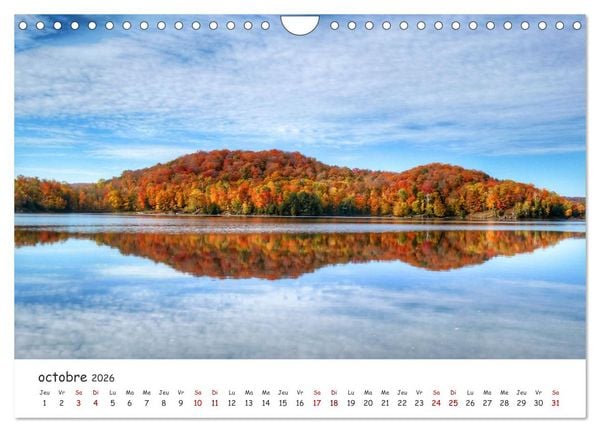 Produktbild: Automne haut en couleurs (Calendrier mural 2026 DIN A4 vertical), CALVENDO calendrier mensuel