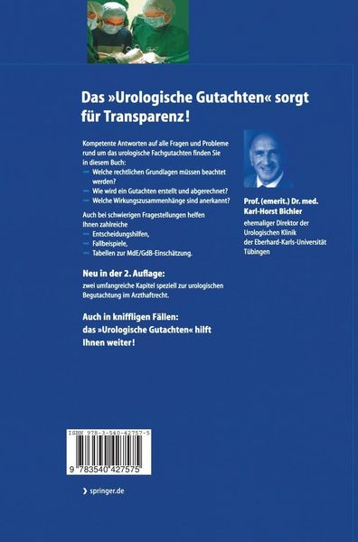 Produktbild: Das urologische Gutachten