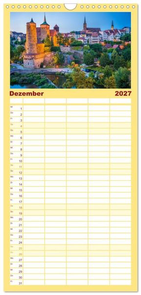 Produktbild: Familienplaner 2027 - Bautzen - Sorbisches Zentrum in der Oberlausitz mit 5 Spalten (Wandkalender, 21 x 45 cm) CALVENDO