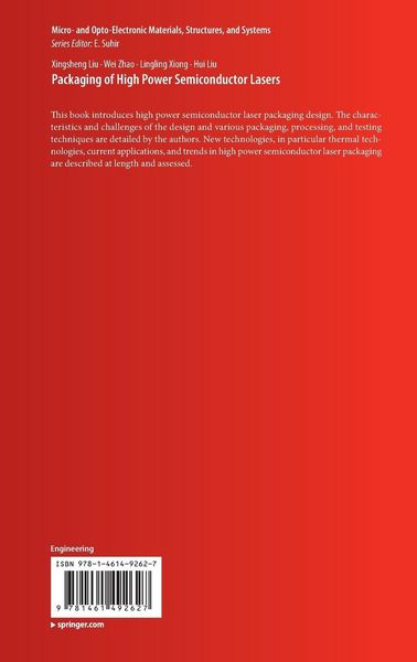 Produktbild: Packaging of High Power Semiconductor Lasers