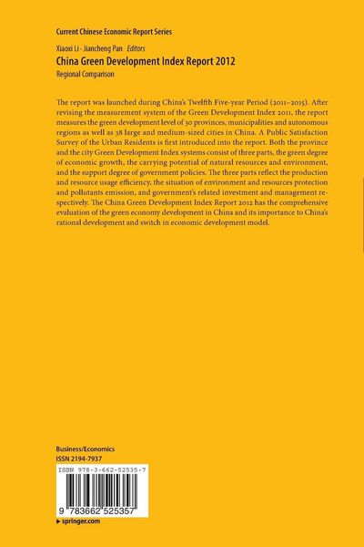 Produktbild: China Green Development Index Report 2012