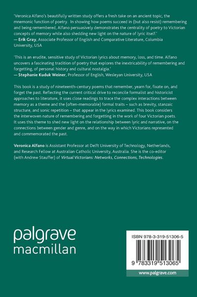 Produktbild: The Lyric in Victorian Memory