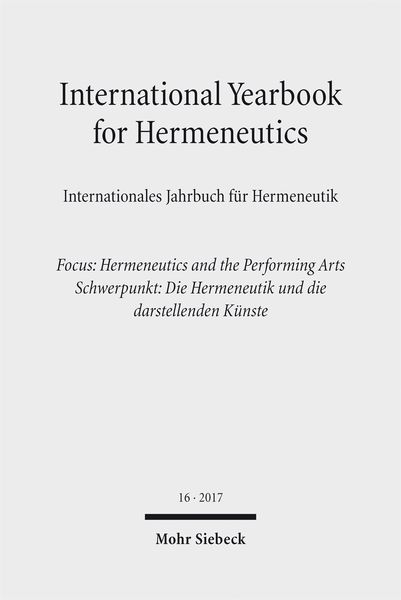 Produktbild: International Yearbook for Hermeneutics / Internationales Jahrbuch f&uuml;r Hermeneutik