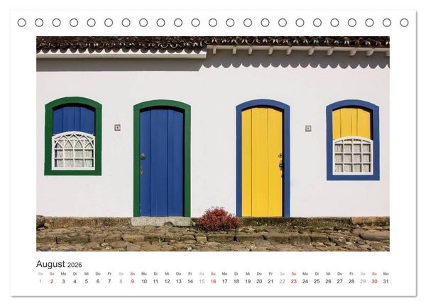 Produktbild: Brasilien 2026 Estrada Real - der Weg des Goldes (Tischkalender 2026 DIN A5 quer), CALVENDO Monatskalender