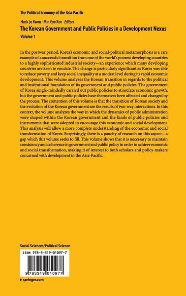 Produktbild: The Korean Government and Public Policies in a Development Nexus, Volume 1