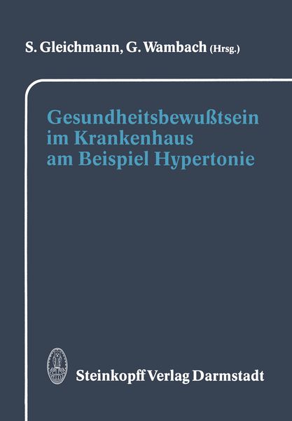 Produktbild: Gesundheitsbewu&szlig;tsein im Krankenhaus am Beispiel Hypertonie