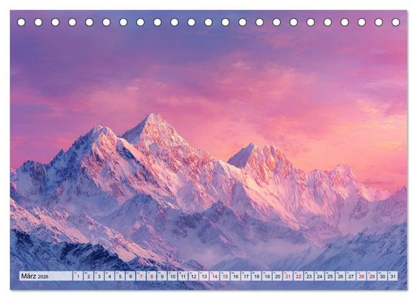 Produktbild: Die Sprache der Gipfel (Tischkalender 2026 DIN A5 quer), CALVENDO Monatskalender