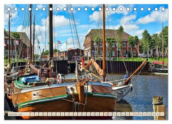 Produktbild: Ostfriesland - der alte Hafen Carolinensiel (Tischkalender 2026 DIN A5 quer), CALVENDO Monatskalender