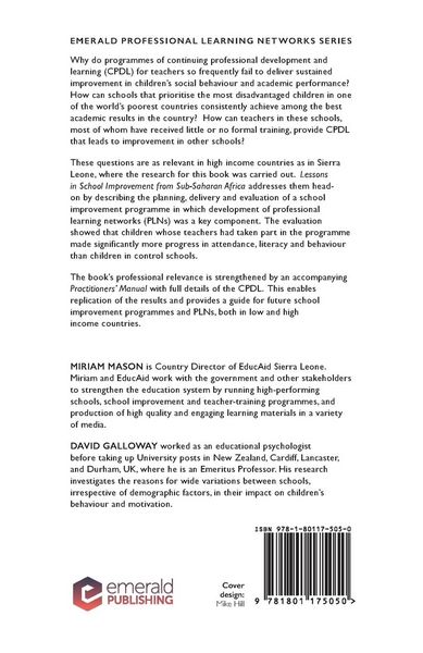 Produktbild: Lessons in School Improvement from Sub-Saharan Africa