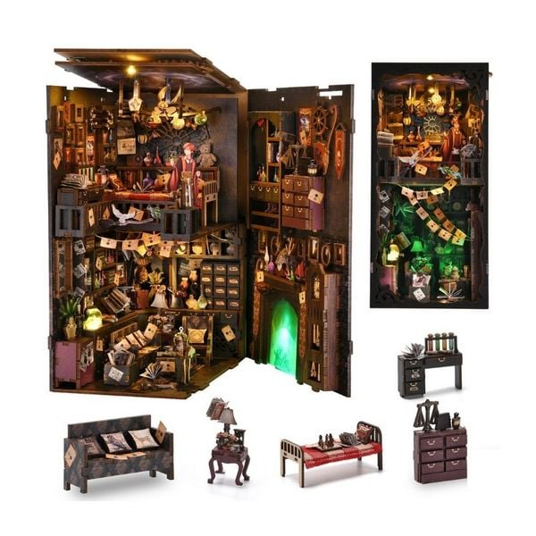 Produktbild: FiguredArt SL08- DIY Book Nook, Magische H&ouml;hle, Puzzle 334 Teile, Miniatur-Diorama