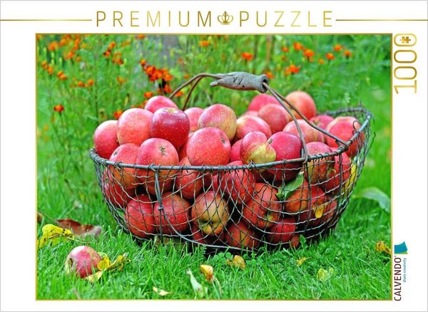 Produktbild: CALVENDO Puzzle &Auml;pfel im Korb | 1000 Teile Lege-Gr&ouml;&szlig;e 64x48cm Foto-Puzzle f&uuml;r gl&uuml;ckliche Stunden