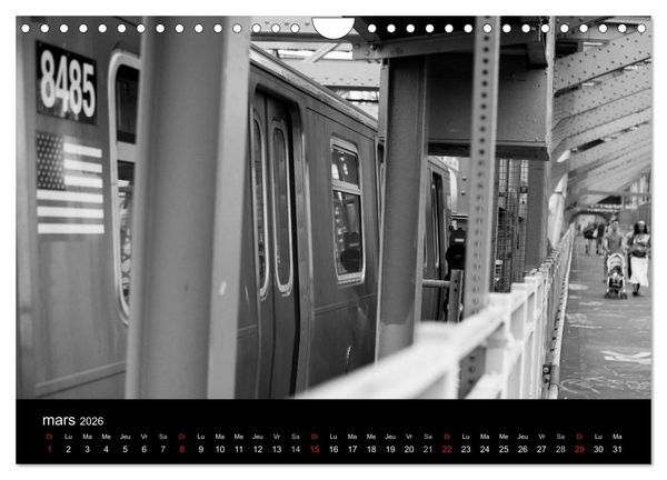 Produktbild: New York en noir et blanc (Calendrier mural 2026 DIN A4 vertical), CALVENDO calendrier mensuel