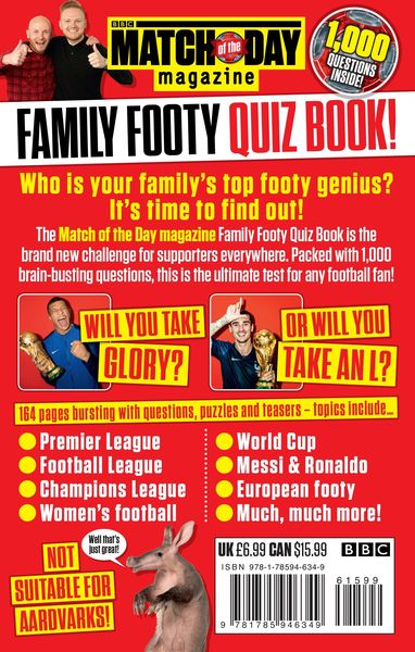 Produktbild: Match of the Day Family Footy Quiz Book