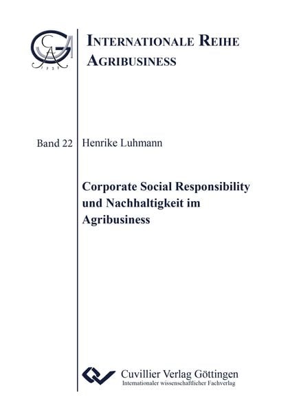 Produktbild: Corporate Social Responsibility und Nachhaltigkeit im Agribusiness