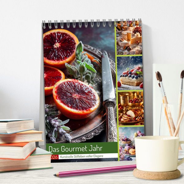 Produktbild: Das Gourmet Jahr (Tischkalender 2026 DIN A5 hoch), CALVENDO Monatskalender