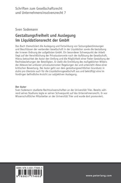 Produktbild: Gestaltungsfreiheit und Auslegung im Liquidationsrecht der GmbH
