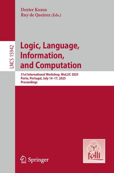 Produktbild: Logic, Language, Information, and Computation