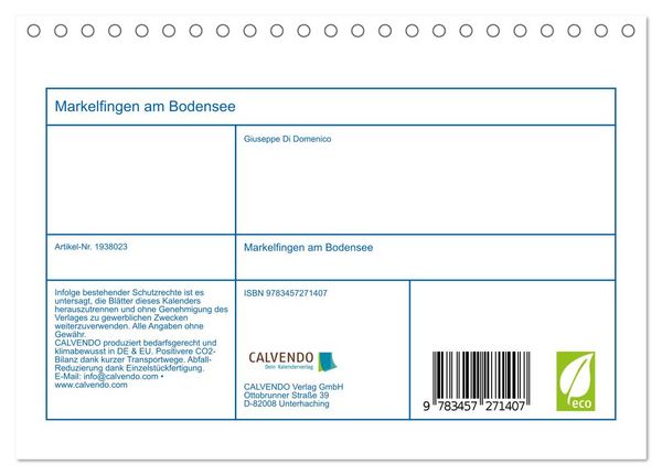 Produktbild: Markelfingen am Bodensee (Tischkalender 2026 DIN A5 quer), CALVENDO Monatskalender