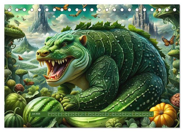 Produktbild: Verborgene Welten: Arkanum der mystischen Tierwesen (Tischkalender 2026 DIN A5 quer), CALVENDO Monatskalender