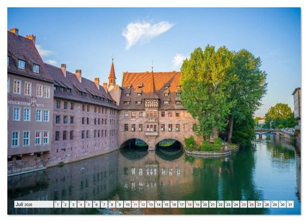 Produktbild: N&uuml;rnberg - Am Tag und in der Nacht (Wandkalender 2026 DIN A4 quer), CALVENDO Monatskalender