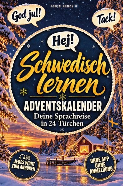 Produktbild: Schwedisch lernen Adventskalender - Hej Schweden! Deine Sprachreise in 24 T&uuml;rchen