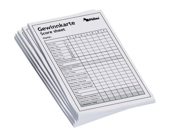 Produktbild: W&uuml;rfelspiel Gewinnkarten - Bl&ouml;cke