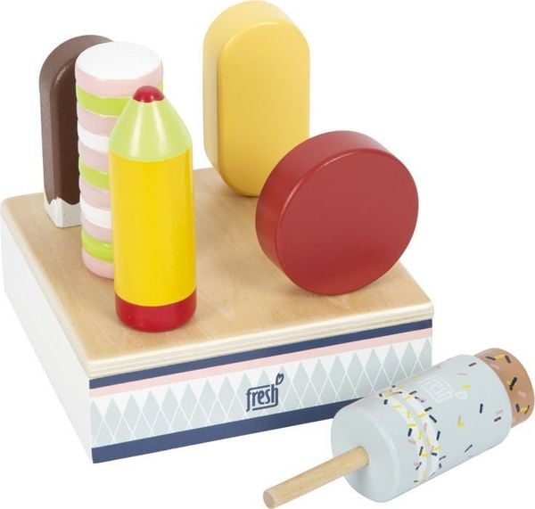 Small foot 12417 - Eis am Stiel fresh, Holz, Steckspiel, Zubehör für Kinderküche und Kaufladen