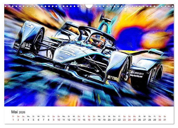 Produktbild: Cars'n'Arts - Digital Artwork von Jean-Louis Glineur (Wandkalender 2026 DIN A3 quer), CALVENDO Monatskalender