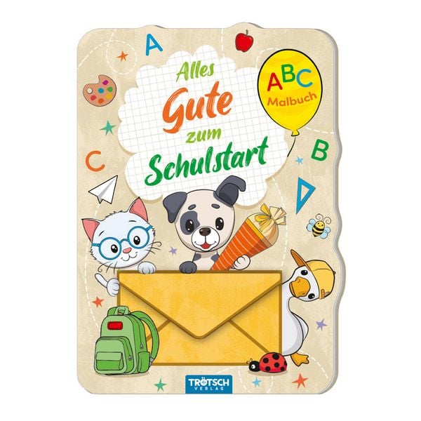 Produktbild: TR&Ouml;TSCH - ABC-Malbuch mit Mini-Umschlag Zum Schulstart Tierfreunde